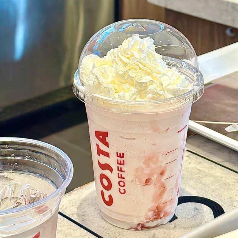Wholesale Customizable PET Cups with Dome Lids for Milk Tea & Coffee