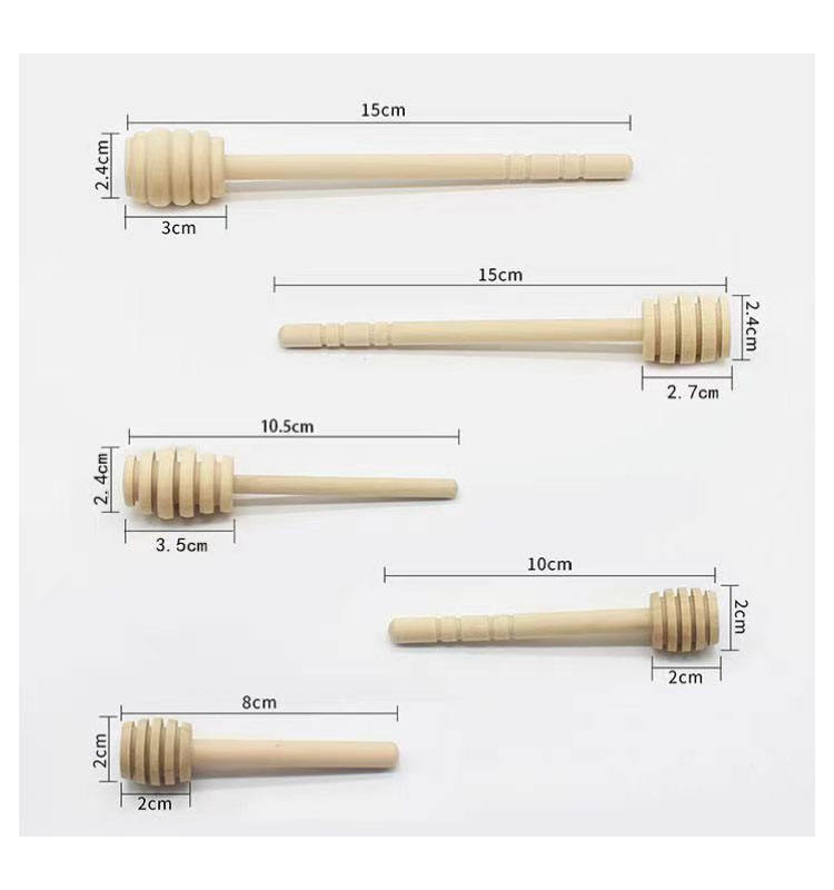 Eco-Friendly Wooden Honey Stirrer Stick for Dispensing & Drizzling