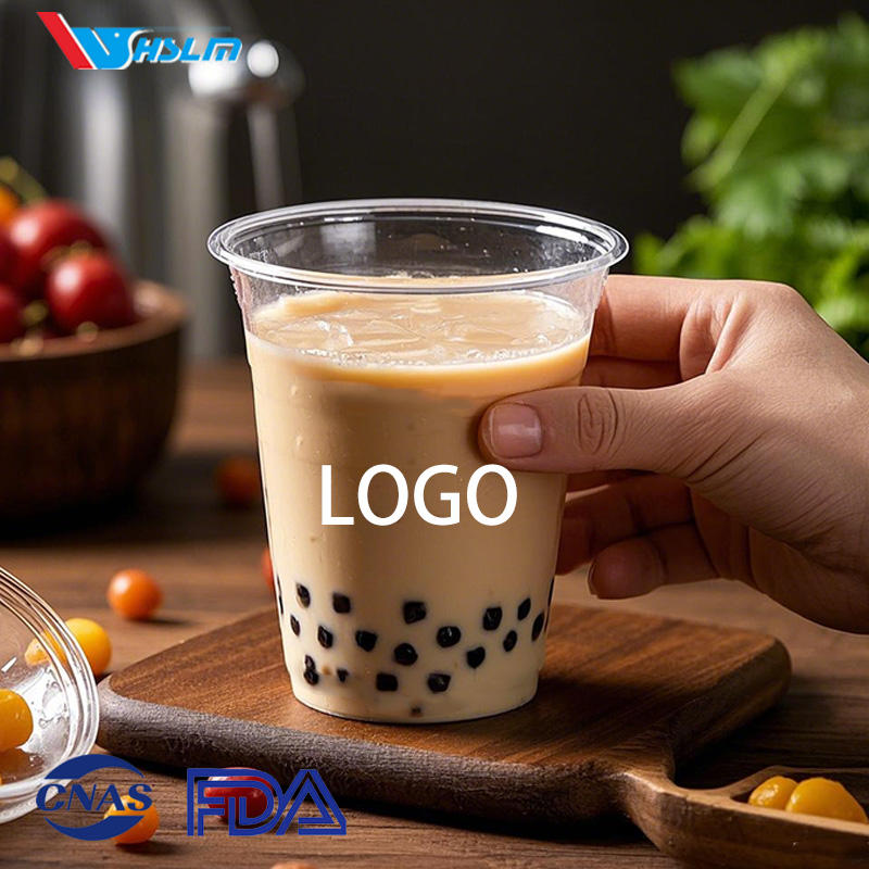 16oz Clear PET Cold Cups with Lids – Eco-Friendly Disposable for Camping & Milk Tea