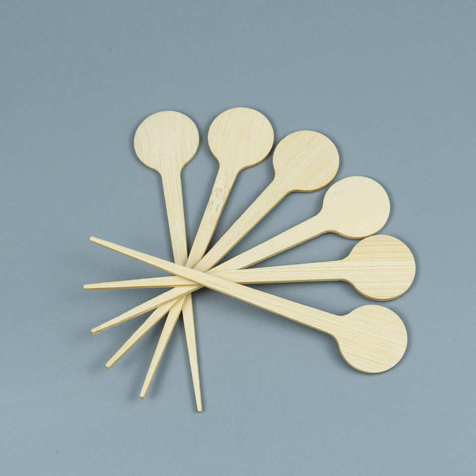 Eco-Friendly Wood & Bamboo Coffee Stir Sticks with Round Head