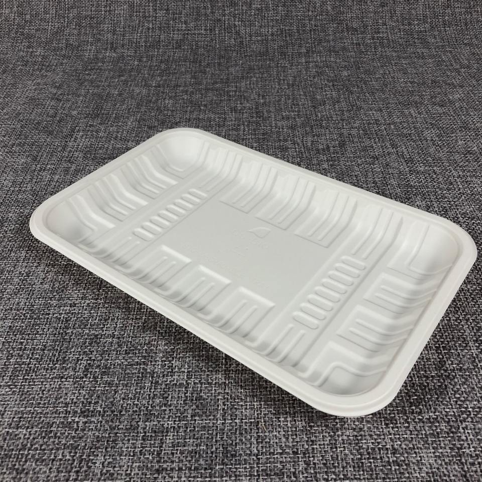 Eco-Friendly Disposable Cornstarch Serving Trays, Biodegradable Dumpling Plates for Food Preservation