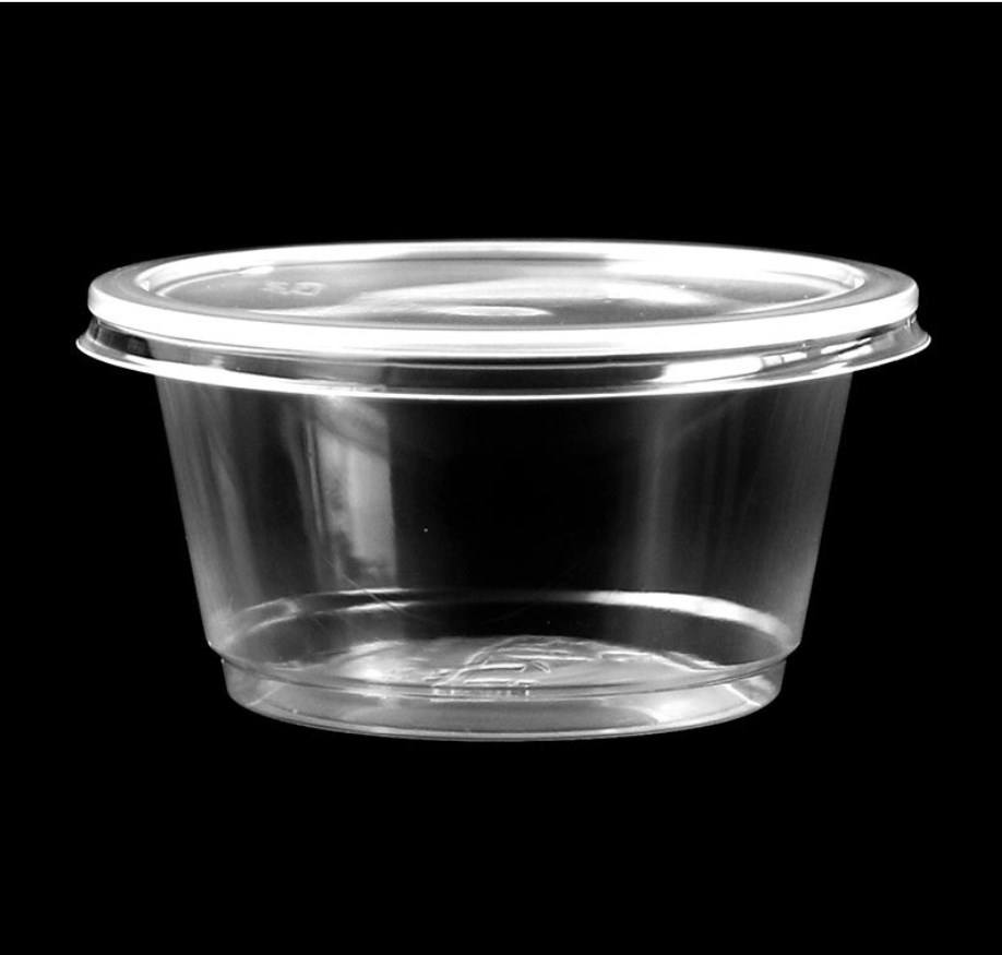 5oz Clear PP Microwave-Safe Hot Deli Cup with Lid - Eco-Friendly Leakproof Sauce Bowl