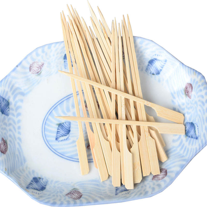 6-Inch Bamboo Cocktail Picks – 100-Pack Flat Paddle Skewers for Appetizers & BBQ