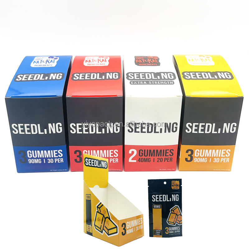 Custom Eco-Friendly Display Box and Mylar Bag Combo Packaging