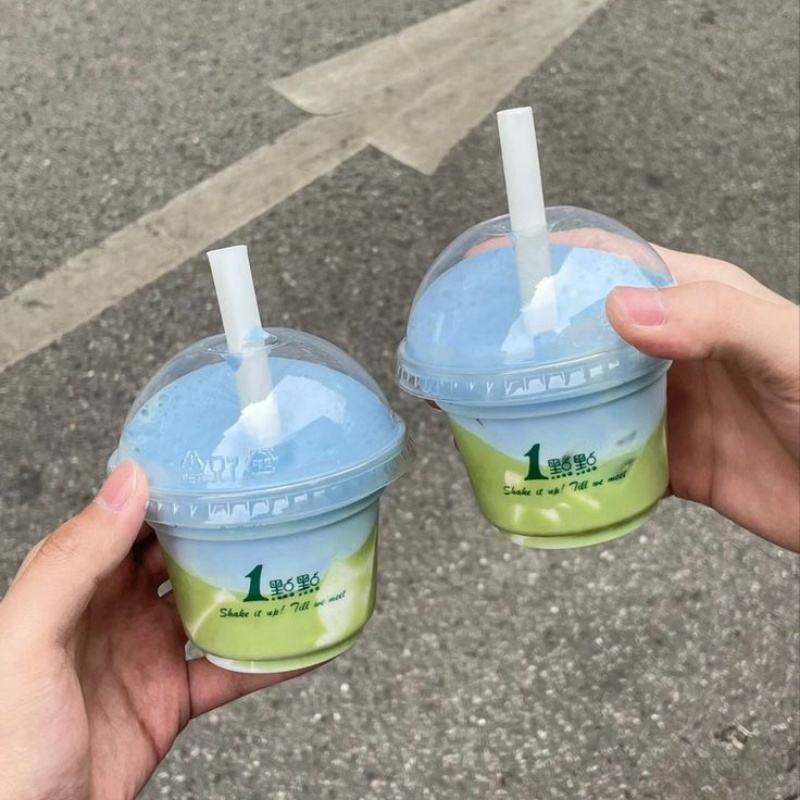 Wholesale Customizable PET Cups with Dome Lids for Milk Tea & Coffee