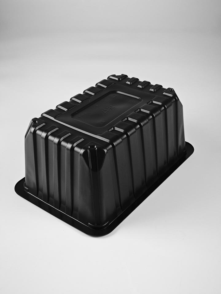 Premium Black PP PET Food Tray – Disposable Eco-Friendly Takeaway Container