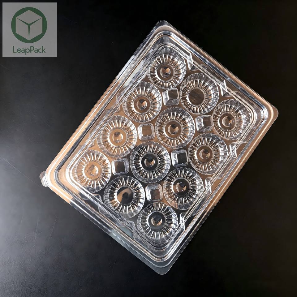 Recyclable PET Plastic Rectangular Food Containers for Sandwiches, Sushi, Pizza, and More