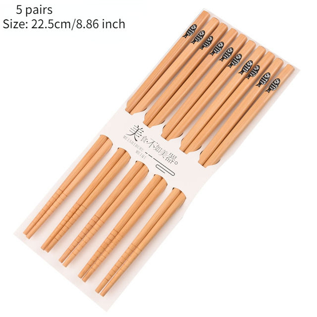 100% Natural Bamboo Chopsticks Set – Eco-Friendly Disposable Chopsticks for Caterers