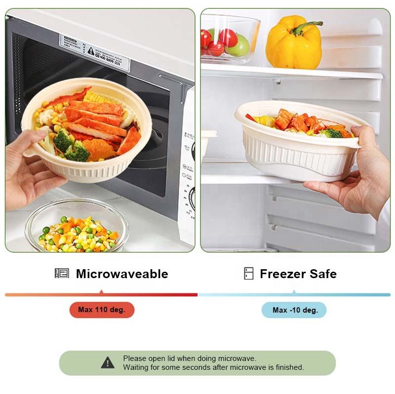 Biodegradable Corn Starch Soup Bowls - 12/16/28/35 oz, Microwave Safe