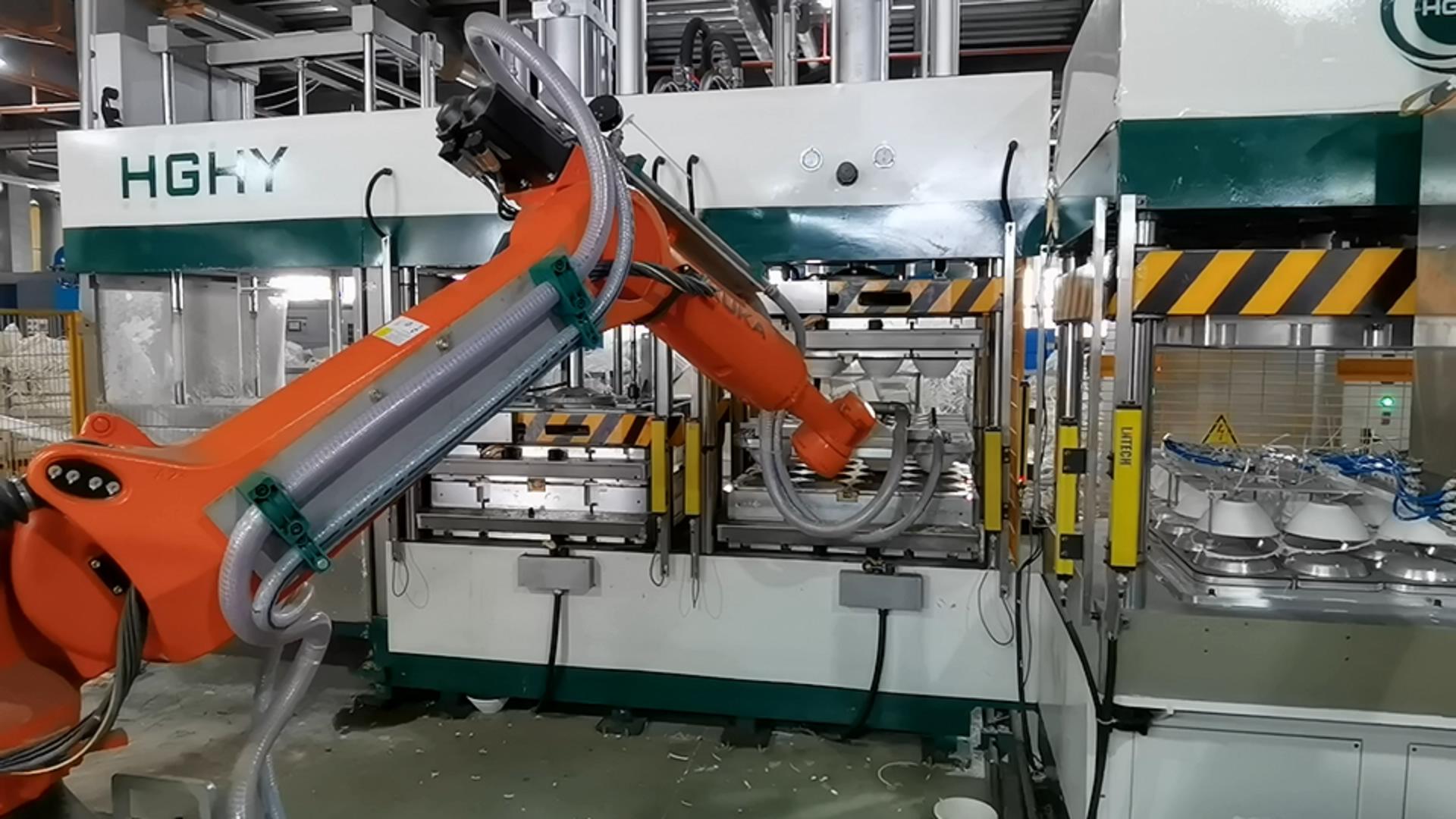 HGHY pulp molding machine with industrial robot